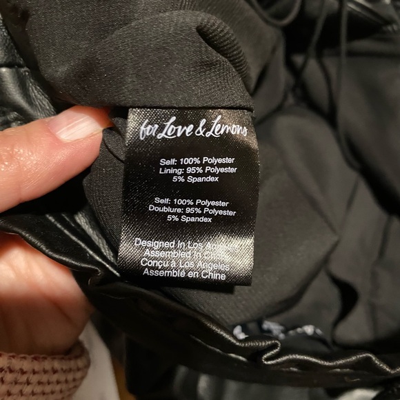 For Love And Lemons Afton Tie Up Miniskirt Faux Leather - Picture 6 of 7